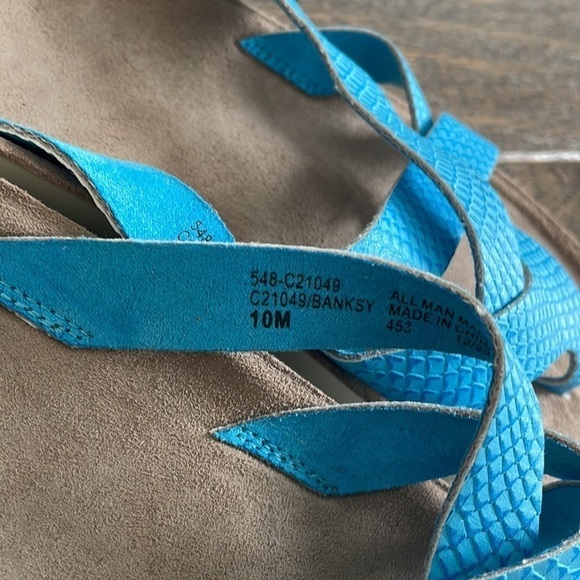 NWOT CLIFFS BY WHITE MOUNTAIN Women's Banksy Flat Sandal turquoise… - Picture 6 of 7